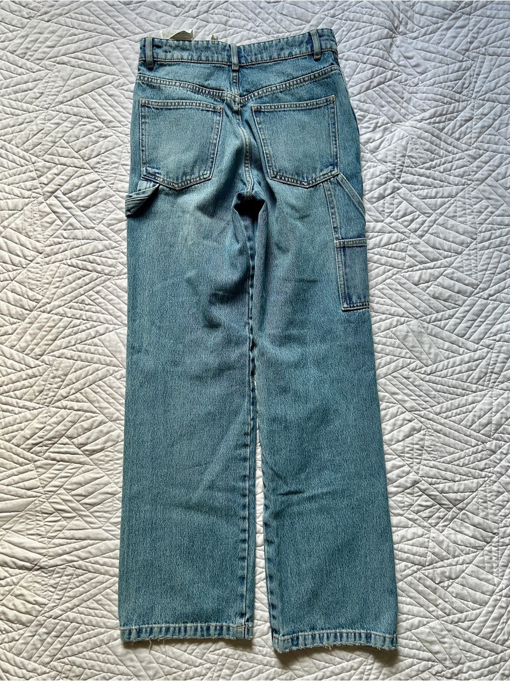 Zara Women’s High Waisted Carpenter Straight Leg Jeans - Picture 4 of 4